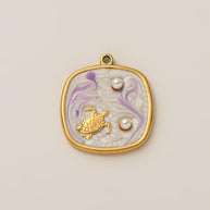 Fashion Ocean Animal Pendant Steel 18K Gold Plated JX252504GK
