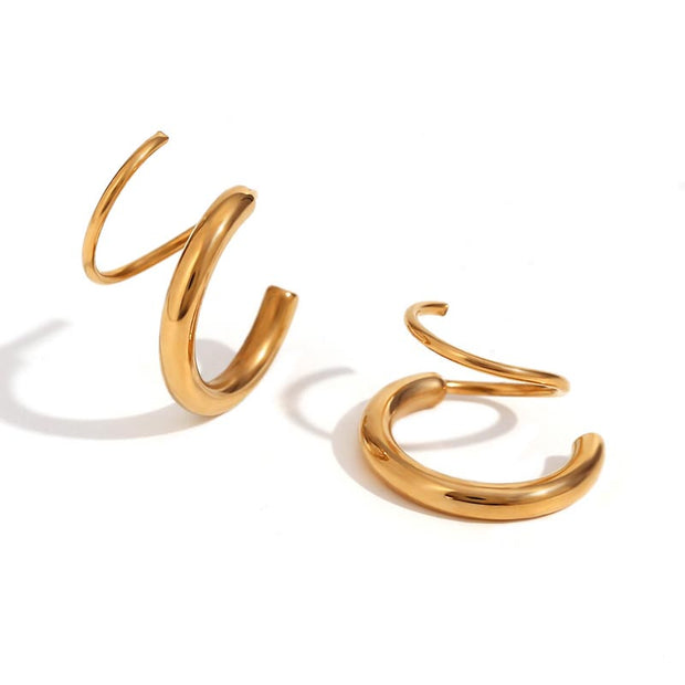 Twisted Double Layer Earring JXE7610