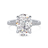 Oval Ice Flower Cut CZ Engagement Ring JDY120167