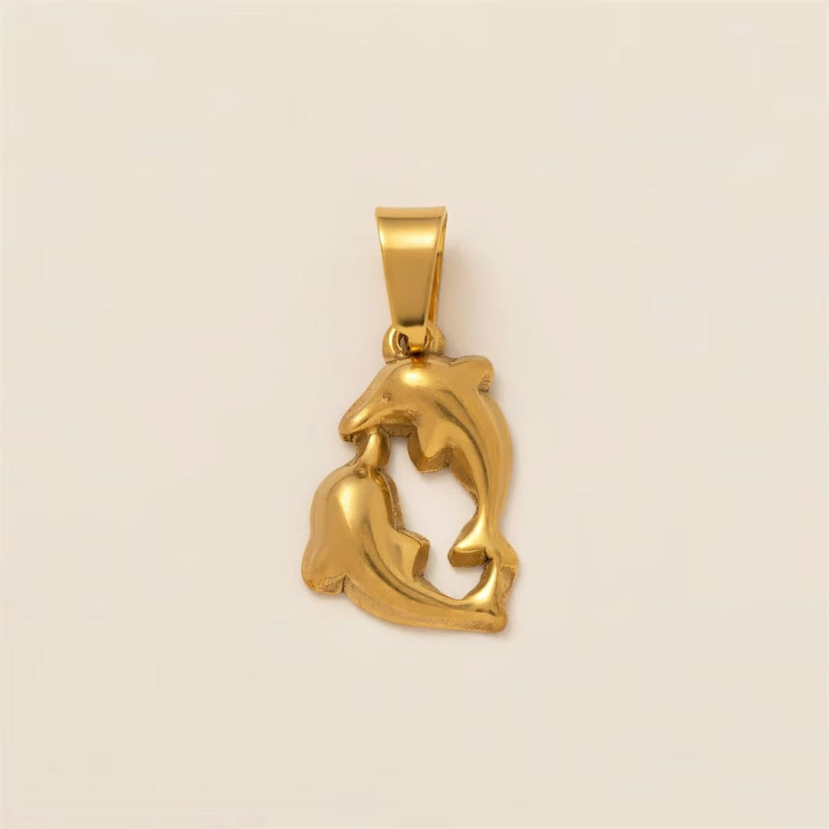 Elegant Steel Pendant 18K Gold Plated Tarnish Resistant DIY