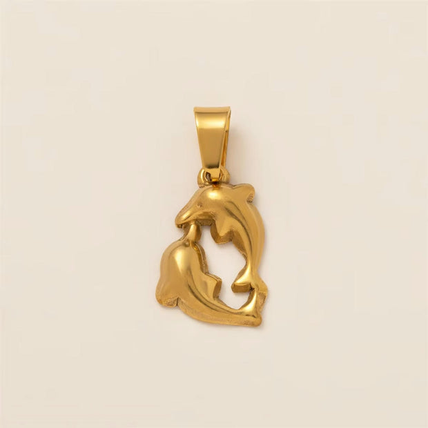 Elegant Steel Pendant 18K Gold Plated Tarnish Resistant DIY