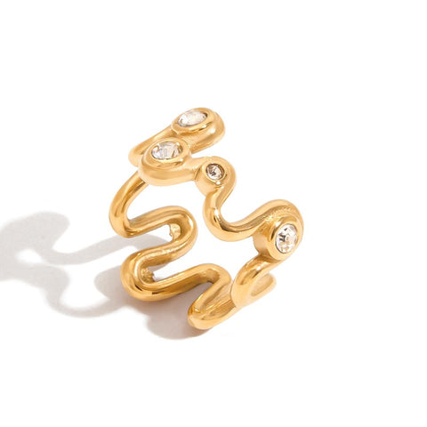 Curved Lines Ring