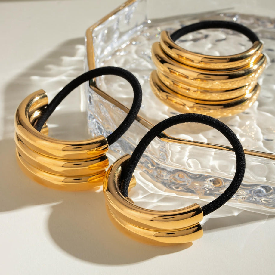 Stainless Steel Hair Band Ponytail Holder JXHW2407018