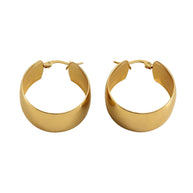 Wide Large Tube Hoop Earrings