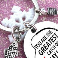 Fishing Keychain | Fish Hook Pendant | Angler Gift