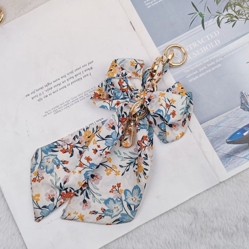 Scarf Keychain | Hand-Woven Bag Charm & Chain Extender