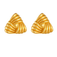 Textured Triangle Stud Earring JO768