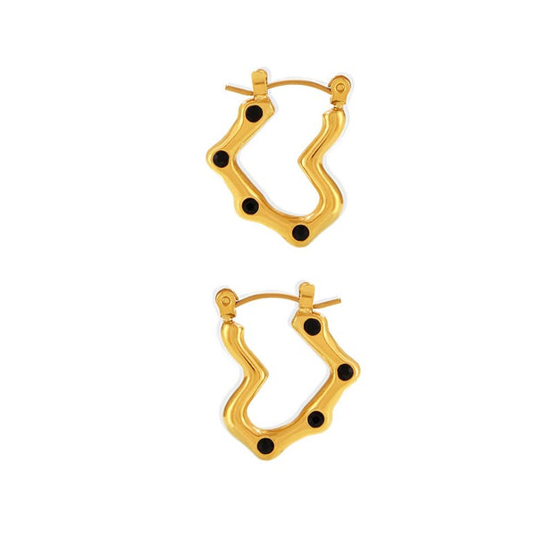 Polka Dots Heart Earring JMF1628