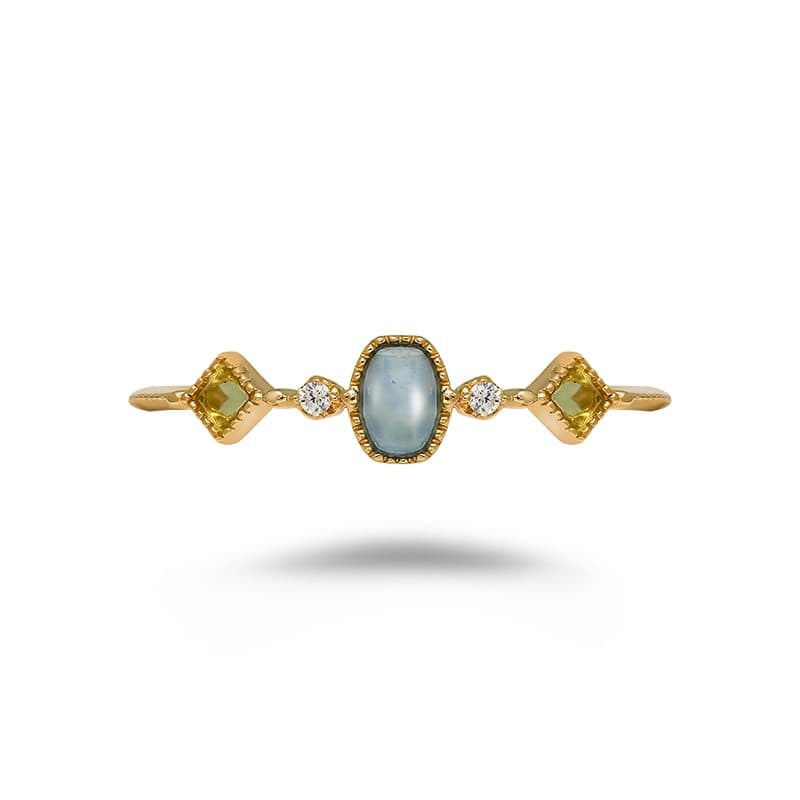 Dainty Sterling Silver Aquamarine Ring GS1239