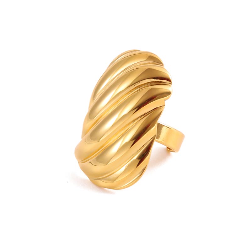 Ribbed Open Ring