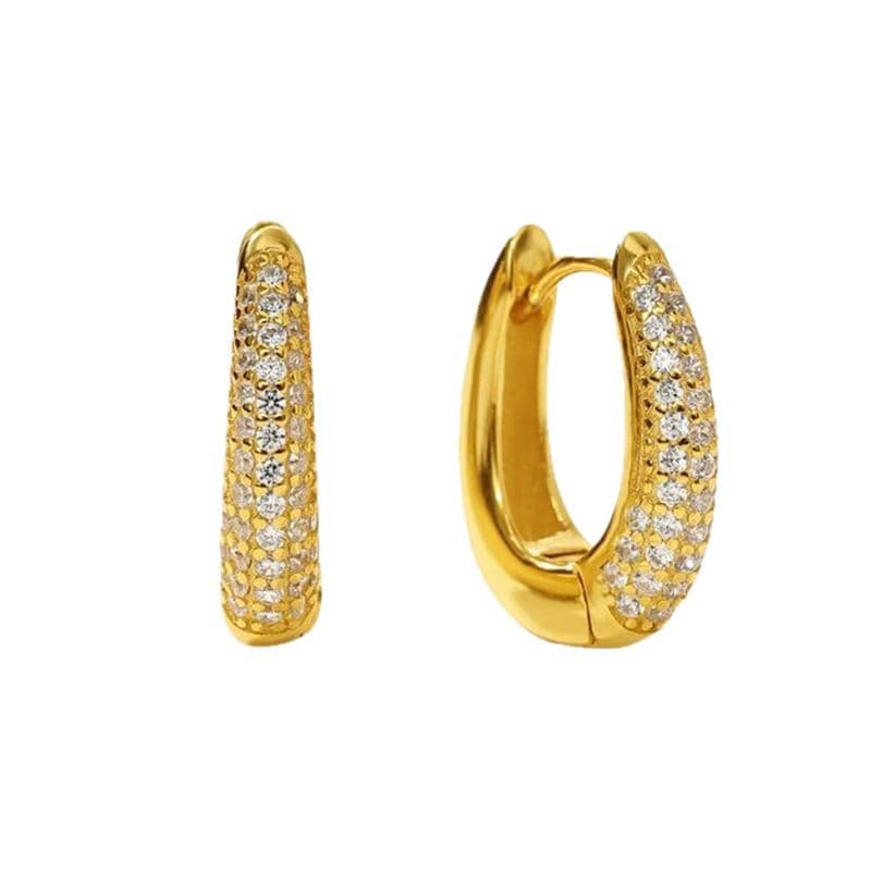 Pave U Hoop Earring JAN6187