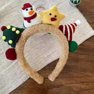 Plush Reindeer Headband | Fluffy Christmas Tree Hair Clip
