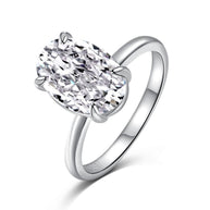 Oval  Ice Flower Cut CZ Wedding Ring JDY120849