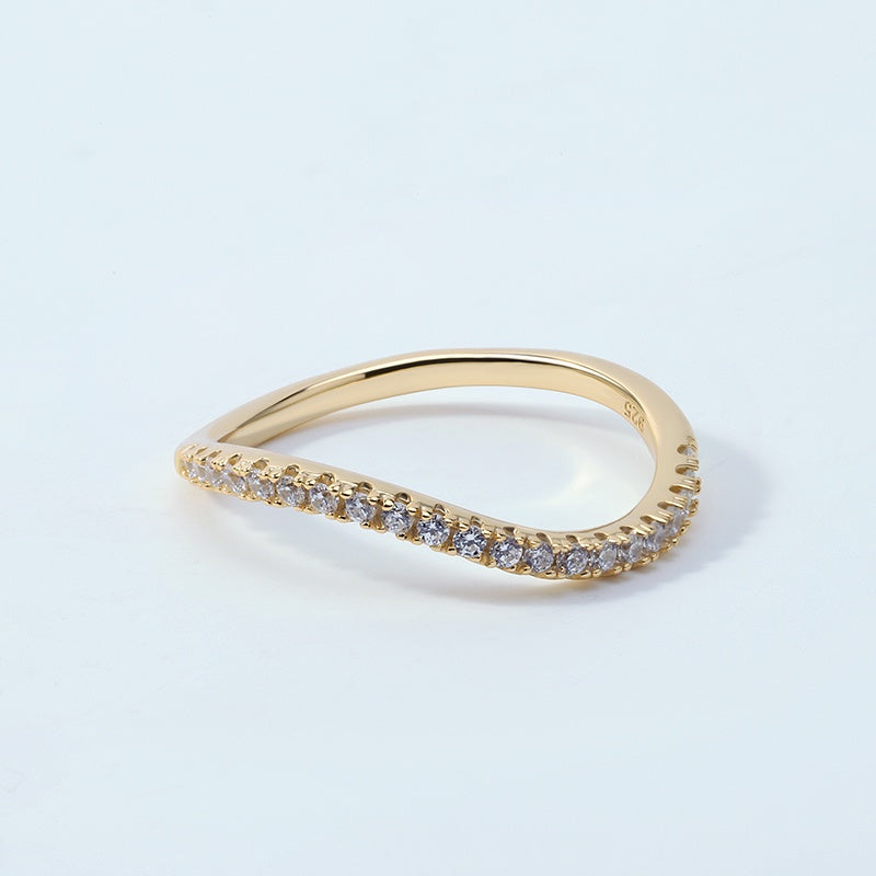 Pave Slim Wave Ring