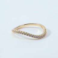 Pave Slim Wave Ring