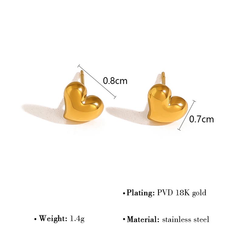Tiny Heart Stud Earring JSE010248