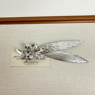 Oversized Iris Brooch | Metal Leaf Statement Pin for Coats