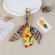 Lucky Duck Keychain | Fashion Leather Tassel Bag Charm Gift