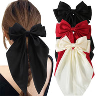 Pink Satin Bow Ribbon Hair clip JYJ121