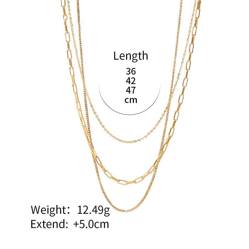 Triple Layer Chain Necklace