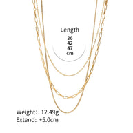 Triple Layer Chain Necklace