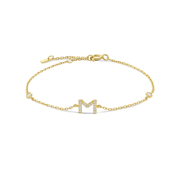 Dainty Initial Bracelet JMS001