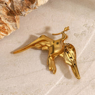 Vintage Dove Peace Brooch | Stainless Steel Elegant Lapel Pin