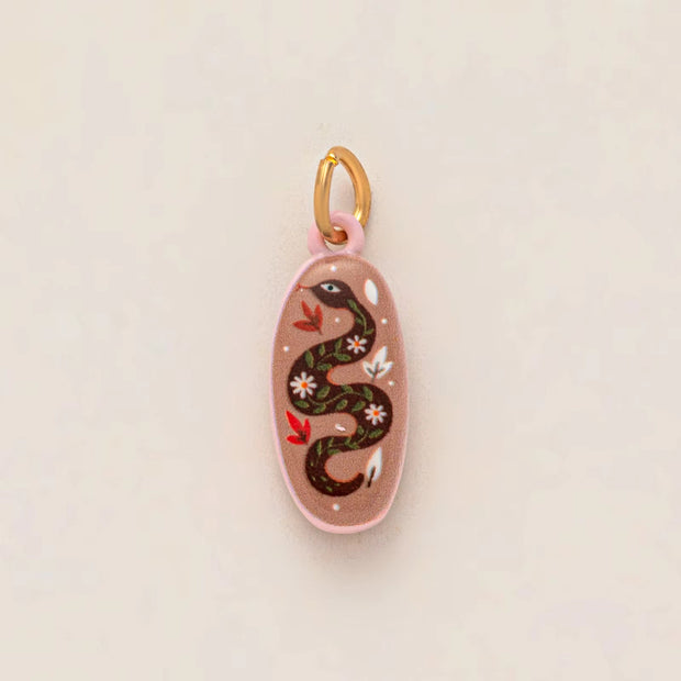 Colorful Pumpkin Bird Enamel Pendant 18K Gold Plated Women