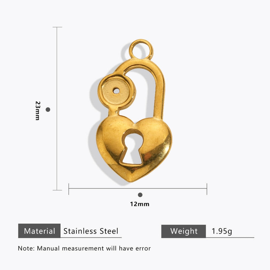 DIY Heart Bug Sun Charm Steel 18K Gold Plated JXCY1631-2406