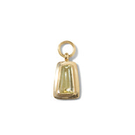 CZ Pendant Steel 18K Gold Vacuum Plating Adjustable Chain