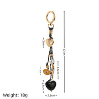 Cute Cherry Bear Bag Charms 18K Gold Plated DIY Accessories