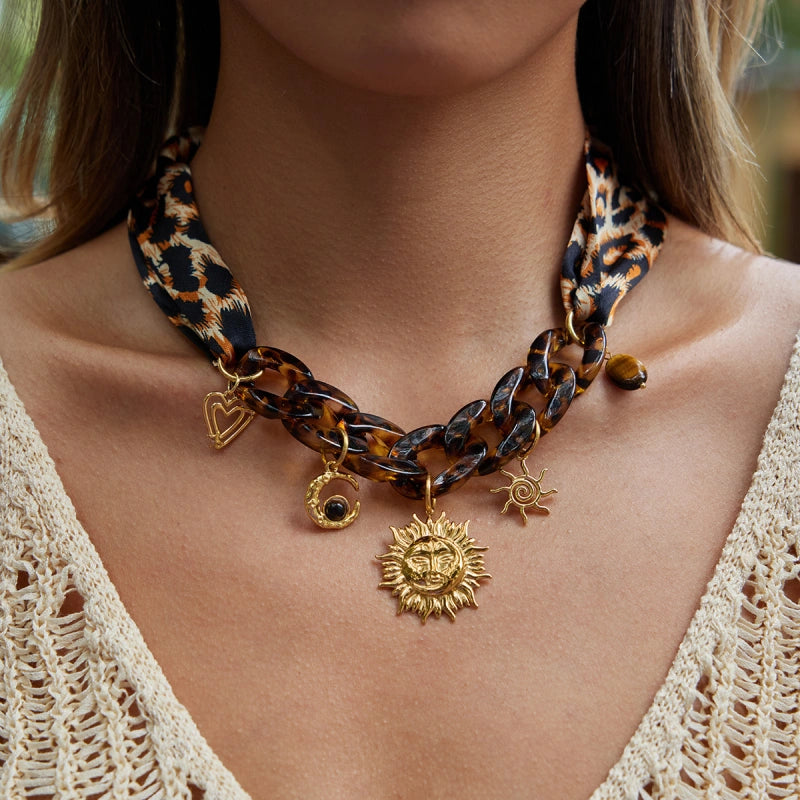 Silk Scarf Necklace | Women's Elegant Fall Accessory