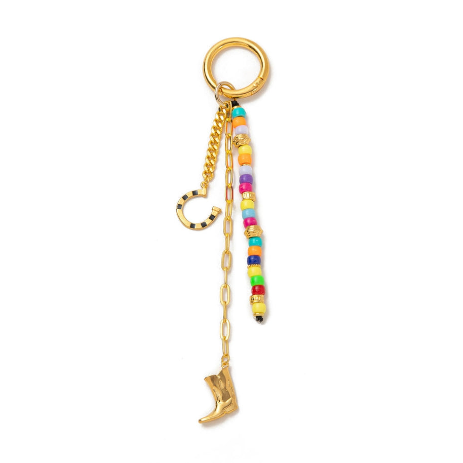 Whimsical Summer Braided Rope Enamel Keychain Bag Charm