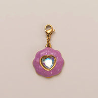 Waterproof Steel Colorful Heart Cartoon Pendant Bag Charm