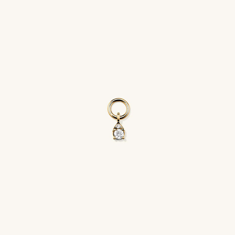 Pear Zircon Charm