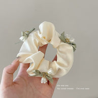 Cream Satin Pearl Hair Tie JMXDH7610-66
