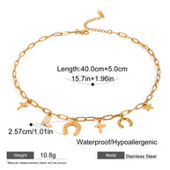 Multiple Charm Necklace Chain