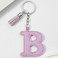 Letter Keychain | PU Leather Tael | Alphabet Charm
