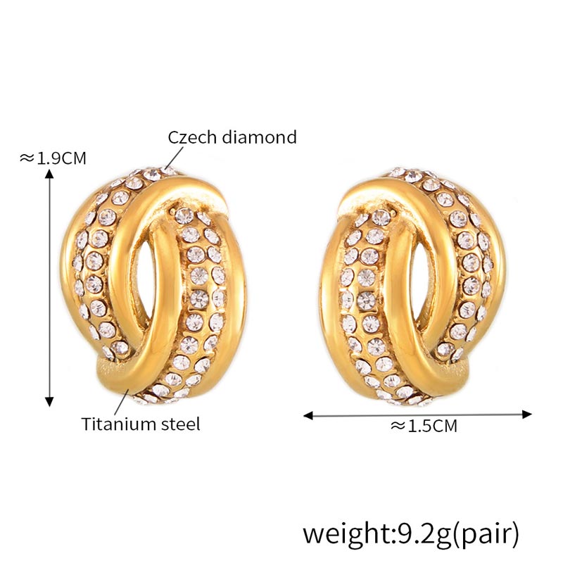 Twisted Hollow CZ Earring