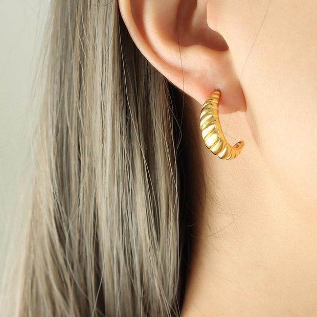 Croissant Gold Earrings