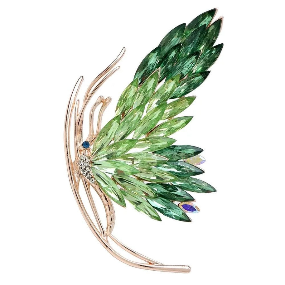 Green Butterfly Brooch Vintage Pin | Unisex