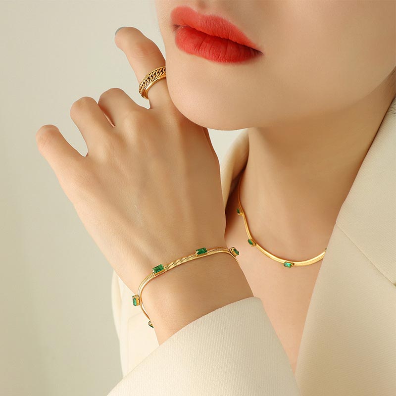 CZ Snake Chain Bracelet