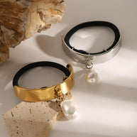 Pearl Hair Rope Metal Elastic Ins Style Tie JXH2408001