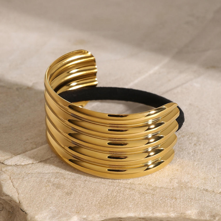 Stainless Steel Hair Tie Ponytail Elastic JXH2407001