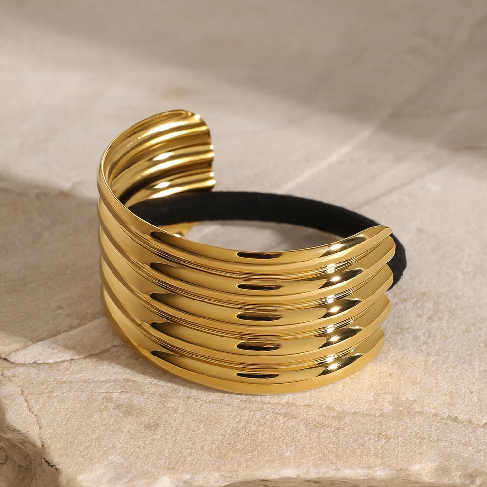 Stainless Steel Hair Tie Ponytail Elastic JXH2407001