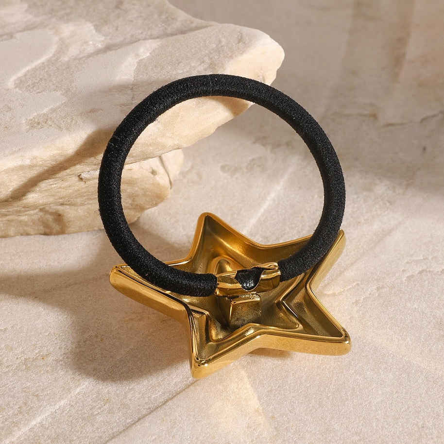 Star Hair Tie Stainless Steel Ponytail Band JXH2408014