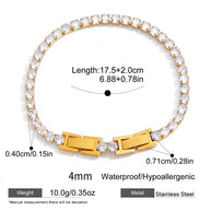 Tennis Bracelet | Zircon Luxury | Stainless Steel Women's