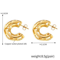 Hollow C Shape Earring