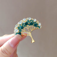 Money Tree Brooch | Crystal Plant Pin | Lucky Gift JXBS417