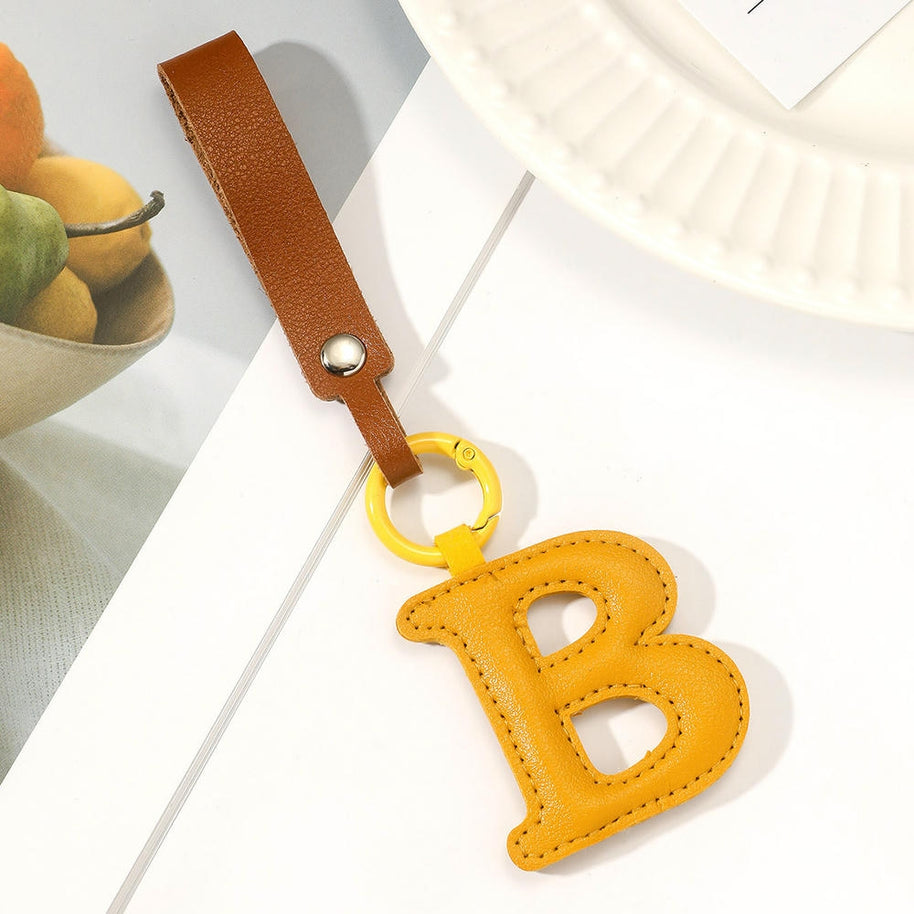 Letter Keychain | Leather Alphabet Pendant | Amazon Gift